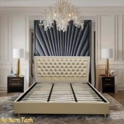 Re-born Tech Tempat tidur dipan headboard knockdown modern Fandi