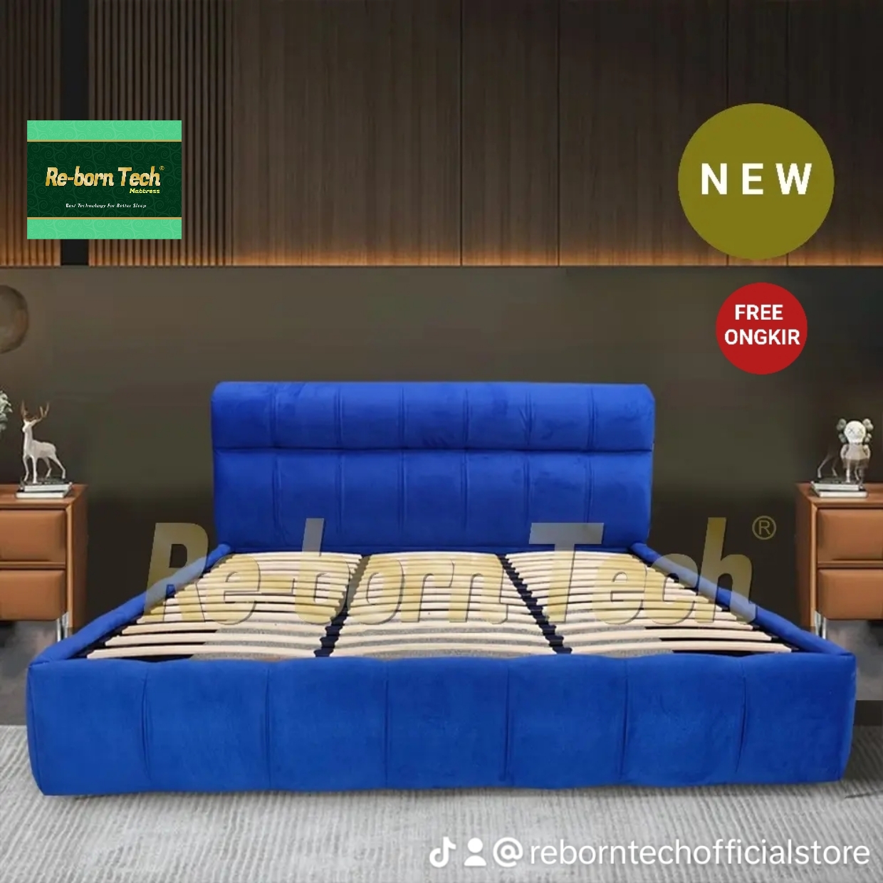 Re-born Tech Tempar tidur dipan headboard knockdown headboard modern Tufted