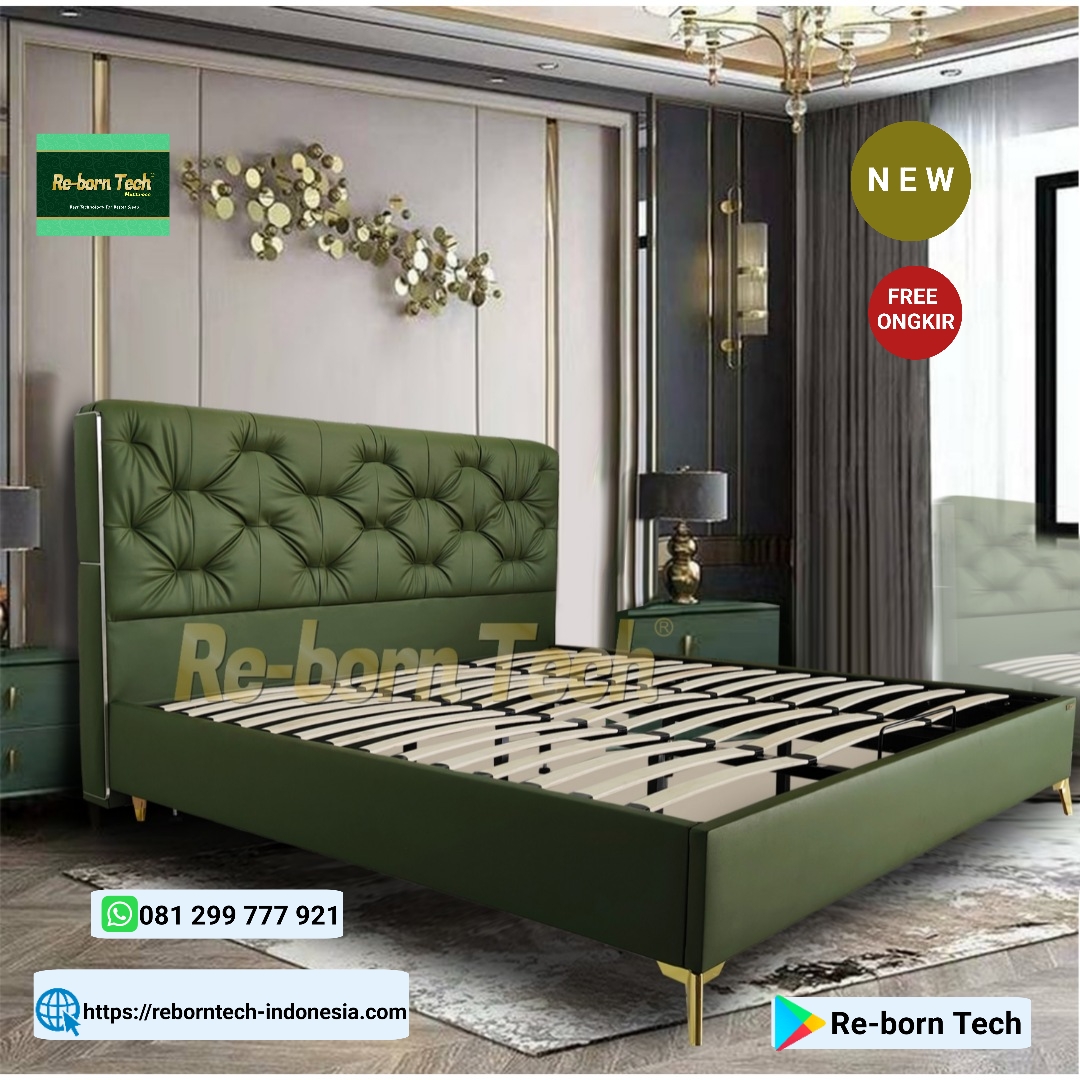 Re-born Tech Tempat Tidur Dipan Headboard Knockdown Modern Minimalis MILAN