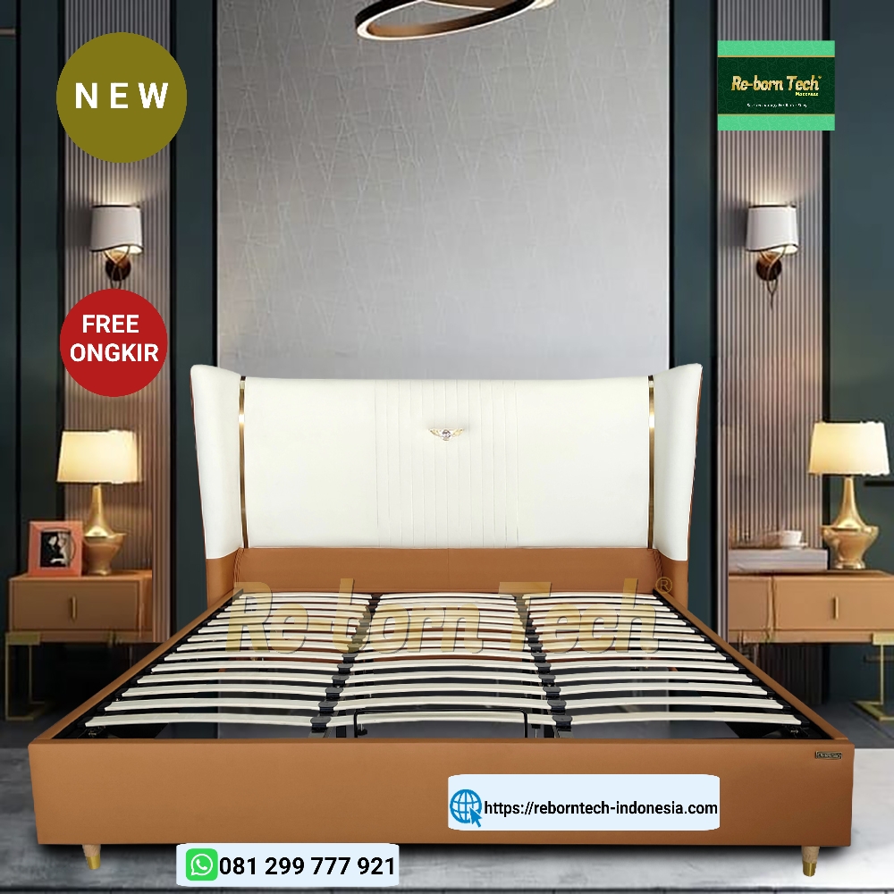 Re-born Tech Tempat Tidur Dipan Headboard Knockdown Modern Elegant French903