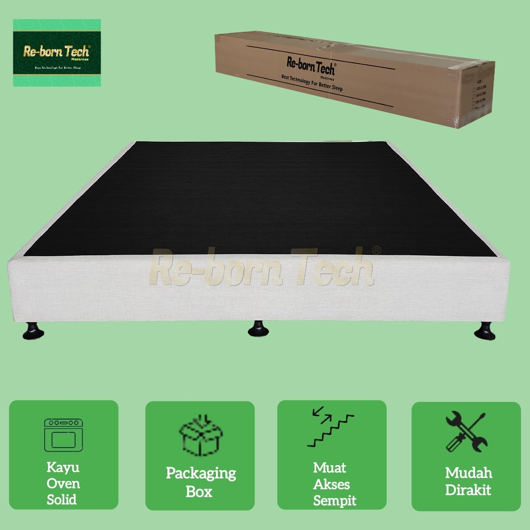 Re-born Tech Dipan Tempat tidur knockodown kayu oven